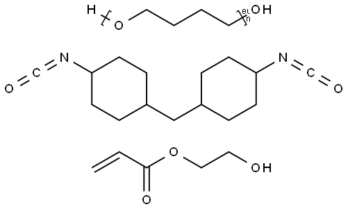 2-Propenoic acid, 2-hydroxyethyl ester, polymer with .alpha.-hydro-.omega.-hydroxypoly(oxy-1,4-butanediyl) and 1,1-methylenebis4-isocyanatocyclohexane Structure