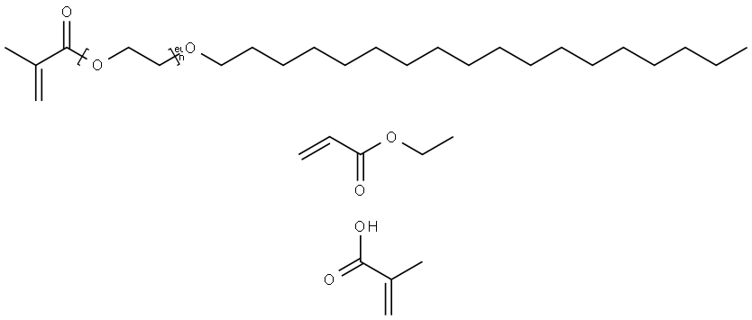 2-Propenoic acid, 2-methyl-, polymer with ethyl 2-propenoate and .alpha.-(2-methyl-1-oxo-2-propenyl)-.omega.-(octadecyloxy)poly(oxy-1,2-ethanediyl), graft Structure