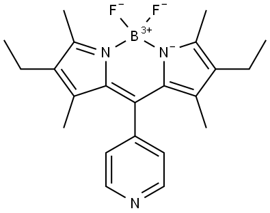 Boron, [4-?[(4-?ethyl-?3,?5-?dimethyl-?1H-?pyrrol-?2-?yl-?κN)?(4-?ethyl-?3,?5-?dimethyl-?2H-?pyrrol-?2-?ylidene-?κN)?methyl]?pyridinato]?difluoro-?, (T-?4)?- Structure