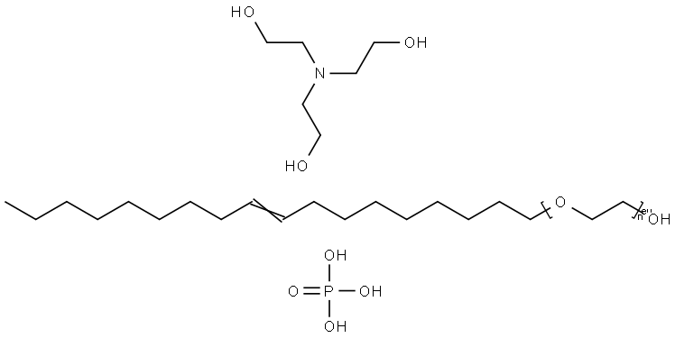 Ethanol, 2,2,2-nitrilotris-, compd. with .alpha.-(9Z)-9-octadecenyl-.omega.-hydroxypoly(oxy-1,2-ethanediyl) phosphate Structure