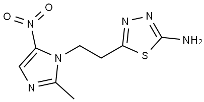 1,3,4-Thiadiazol-2-amine, 5-[2-(2-methyl-5-nitro-1H-imidazol-1-yl)ethyl]- Structure