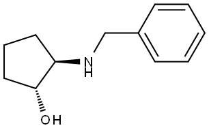 Cyclopentanol, 2-[(phenylmethyl)amino]-,trans-(-)- Structure