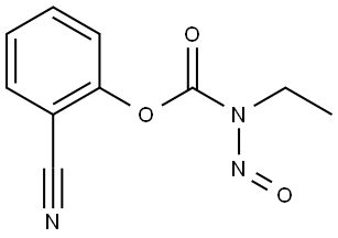 2-cyanophenyl ethyl(nitroso)carbamate Structure