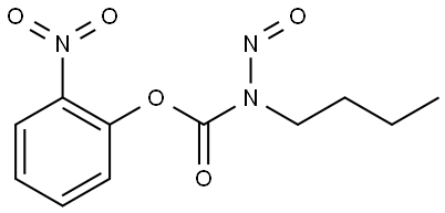 2-nitrophenyl butyl(nitroso)carbamate Structure