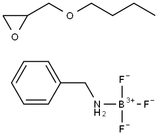 Boron, (benzenemethanamine)trifluoro-, (T-4)-, reaction products with Bu glycidyl ether Structure