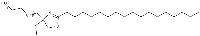 2-Heptadecyl-4-ethyl-4-(hydroxymethyl) oxazoline, polyethyleneglycolether Structure