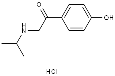 1-(4-Hydroxyphenyl)-2-[(1-methylethyl)amino]ethanone (Hydrochloride)
 Structure