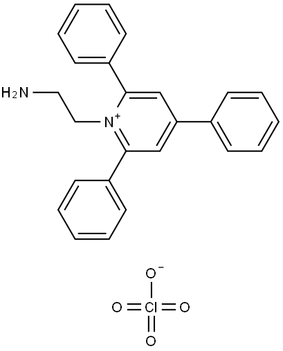 1-(2-Aminoethyl)-2,4,6-triphenylpyridin-1-ium perchlorate Structure