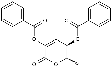 L-erythro-Hex-2-enonic acid, 3,6-dideoxy-, δ-lactone, 2,4-dibenzoate Structure