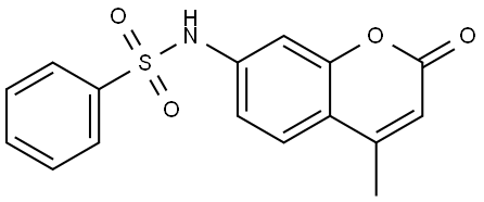 Benzenesulfonamide, N-(4-methyl-2-oxo-2H-1-benzopyran-7-yl)- Structure