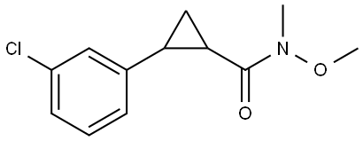 Cyclopropanecarboxamide, 2-(3-chlorophenyl)-N-methoxy-N-methyl- Structure