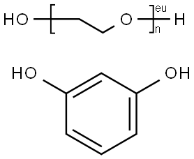 Poly(oxy-1,2-ethanediyl), alpha-hydro-omega-hydroxy-, Ether with 1,3-Benzenediol (mittlere Molmasse 700 g/mol) Structure