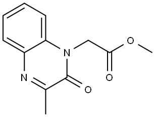 1(2H)-Quinoxalineacetic acid, 3-methyl-2-oxo-, methyl ester Structure