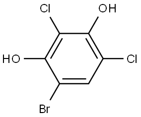 4-Bromo-2,6-dichloro-1,3-benzenediol 구조식 이미지