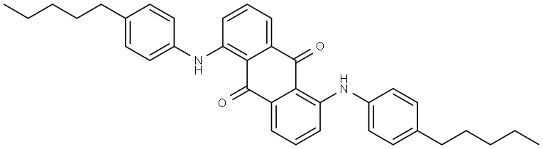 9,10-Anthracenedione, 1,5-bis[(4-pentylphenyl)amino]- Structure