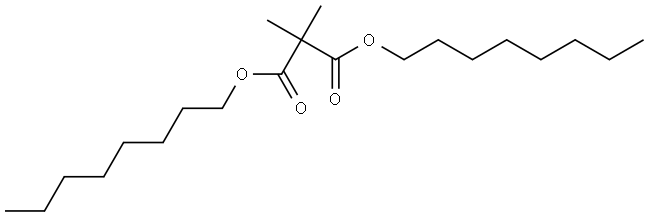 dioctyl 2,2-dimethylpropanedioate Structure