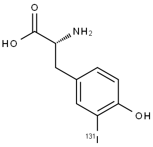 (2R)-2-amino-3-[4-hydroxy-3-(?1?3?1I)iodophenyl]propanoic acid Structure