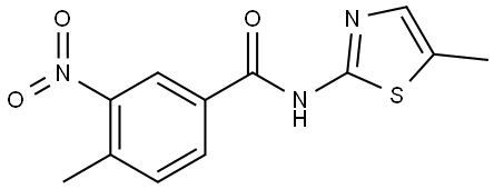 4-methyl-N-(5-methylthiazol-2-yl)-3-nitrobenzamide Structure