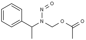 (nitroso(1-phenylethyl)amino)methyl acetate Structure