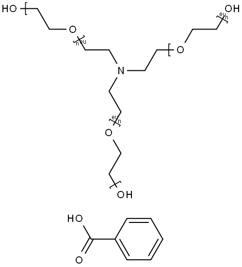 Poly(oxy-1,2-ethanediyl), .alpha.,.alpha.,.alpha.-(nitrilotri-2,1-ethanediyl)tris.omega.-hydroxy-, benzoate (salt) Structure