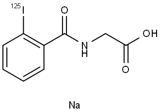 2-Iodohippuric acid sodium salt-125I Structure