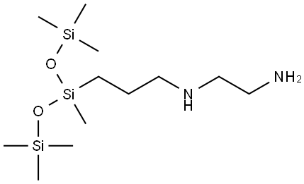 1,2-Ethanediamine, N1-[3-[1,3,3,3-tetramethyl-1-[(trimethylsilyl)oxy]-1-disiloxanyl]propyl]- Structure