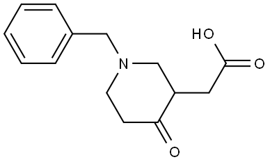 3-Piperidineacetic acid, 4-oxo-1-(phenylmethyl)- Structure