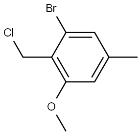 1-Bromo-2-(chloromethyl)-3-methoxy-5-methylbenzene Structure