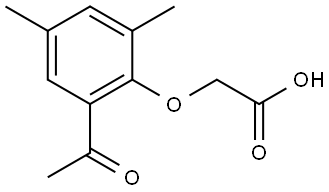 2-(2-Acetyl-4,6-dimethylphenoxy)acetic acid Structure