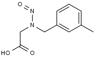 2-((3-methylbenzyl)(nitroso)amino)acetic acid Structure