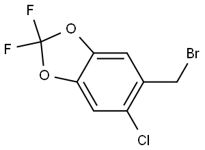 5-(Bromomethyl)-6-chloro-2,2-difluoro-1,3-benzodioxole 구조식 이미지