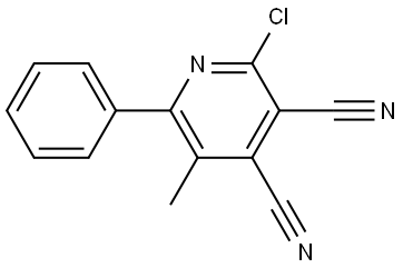 2-chloro-5-methyl-6-phenylpyridine-3,4-dicarbonitrile Structure