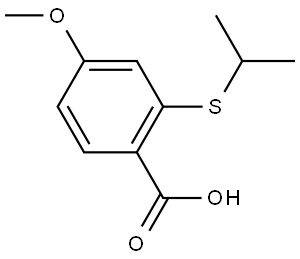 4-Methoxy-2-[(1-methylethyl)thio]benzoic acid Structure