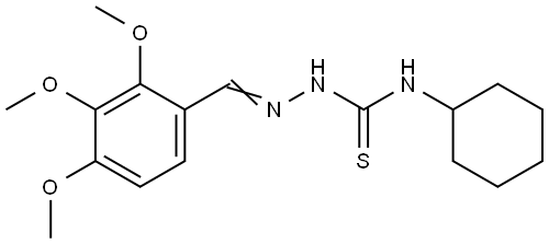 2,3,4-TRIMETHOXYBENZALDEHYDE N-CYCLOHEXYLTHIOSEMICARBAZONE Structure