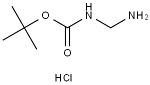 N-<(tert-butoxycarbonyl)amino>methylamine hydrochloride Structure