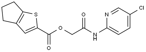 2-[(5-chloro-2-pyridyl)amino]-2-oxo-ethyl] 5,6-dihydro-4H-cyclopenta[b]thiophene-2-carboxylate Structure