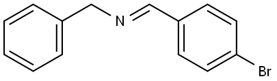 Benzenemethanamine, N-[(4-bromophenyl)methylene]-, [N(E)]- Structure