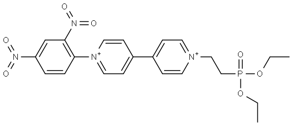 1-[2-(diethoxyphosphinyl)ethyl]-1'-(2,4-dinitrophenyl)-4,4'-bipyridinium Structure