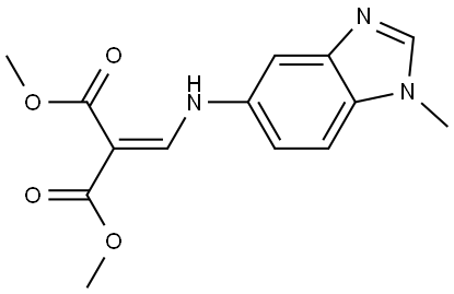 DIMETHYL 2-(((1-METHYL-1H-BENZIMIDAZOL-5-YL)AMINO)METHYLENE)MALONATE Structure