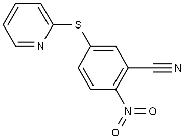 2-nitro-5-(pyridin-2-ylthio)benzonitrile Structure