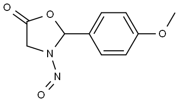 2-(4-methoxyphenyl)-3-nitrosooxazolidin-5-one Structure