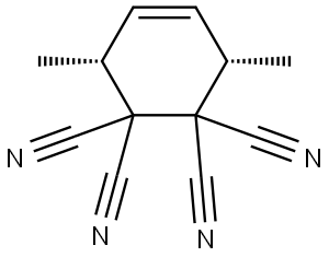 (3R,6S)-3,6-dimethylcyclohex-4-ene-1,1,2,2-tetracarbonitrile Structure