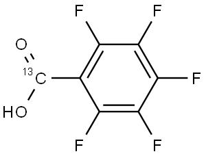 Pentafluorobenzoic-13C Acid Structure