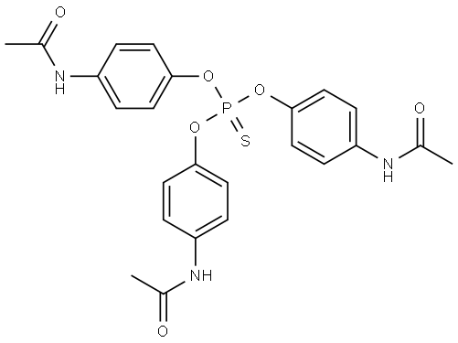 Acetamide, N,N',N''-[phosphinothioylidynetris(oxy-4,1-phenylene)]tris- Structure