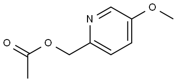 2-Pyridinemethanol, 5-methoxy-, 2-acetate 구조식 이미지