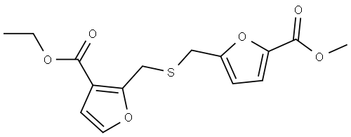 METHYL 5-[({[3-(ETHOXYCARBONYL)-2-FURYL]METHYL}SULFANYL)METHYL]-2-FUROATE Structure