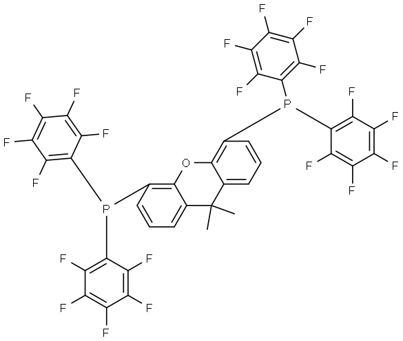 Phosphine, (9,9-dimethyl-9H-xanthene-4,5-diyl)bis[bis(pentafluorophenyl)- (9CI) Structure