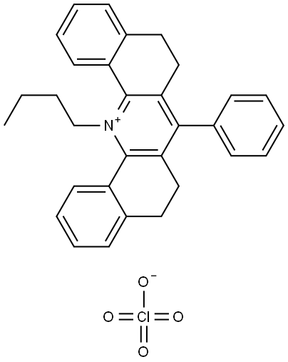 Dibenz[c,h]acridinium, 14-butyl-5,6,8,9-tetrahydro-7-phenyl-, perchlorate (1:1) Structure