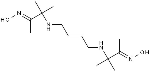 2-Butanone, 3,3′-(1,4-butanediyldiimino)bis[3-methyl-, dioxime, (2E,2′E)- Structure