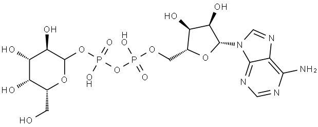 Adenosine 5'-(trihydrogen diphosphate), P'-D-galactopyranosyl ester Structure